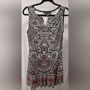White House Black Market Paisley Flounce Mini Dress